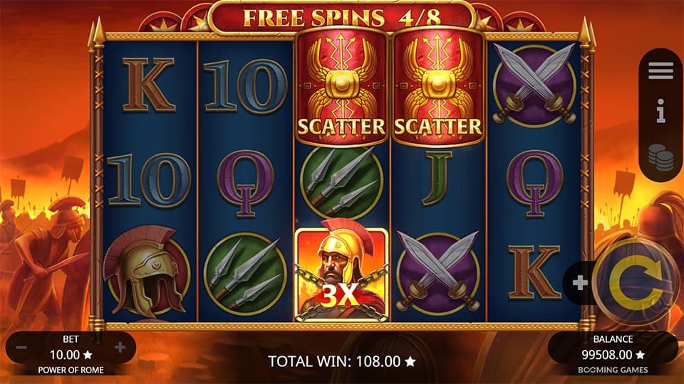 Power of Rome slot feature scatter symbol