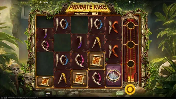 Primate King Megaways slot feature tumble
