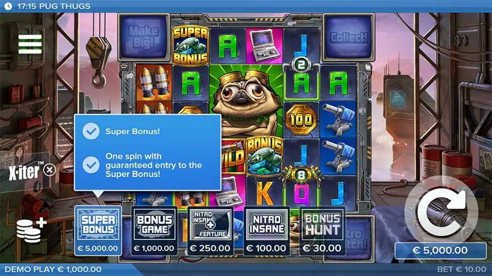 Pug Thugs of Nitropolis slot bonus buy