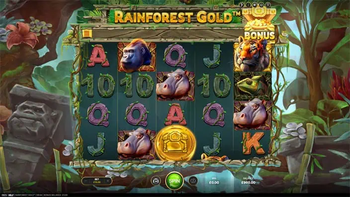 Rainforest Gold slot feature progress bar