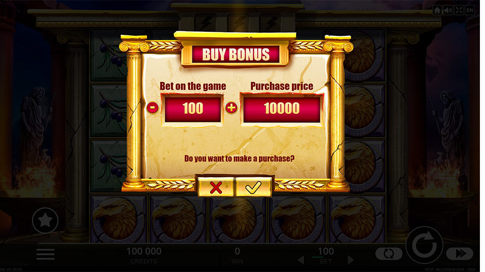 Rise of Zeus slot bonus buy
