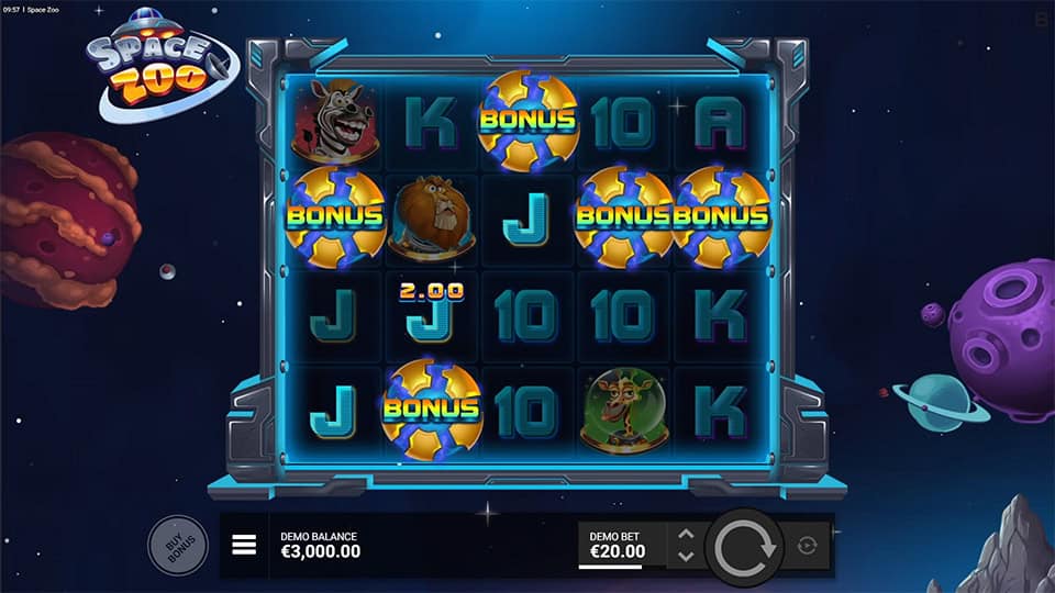 Space Zoo slot free spins