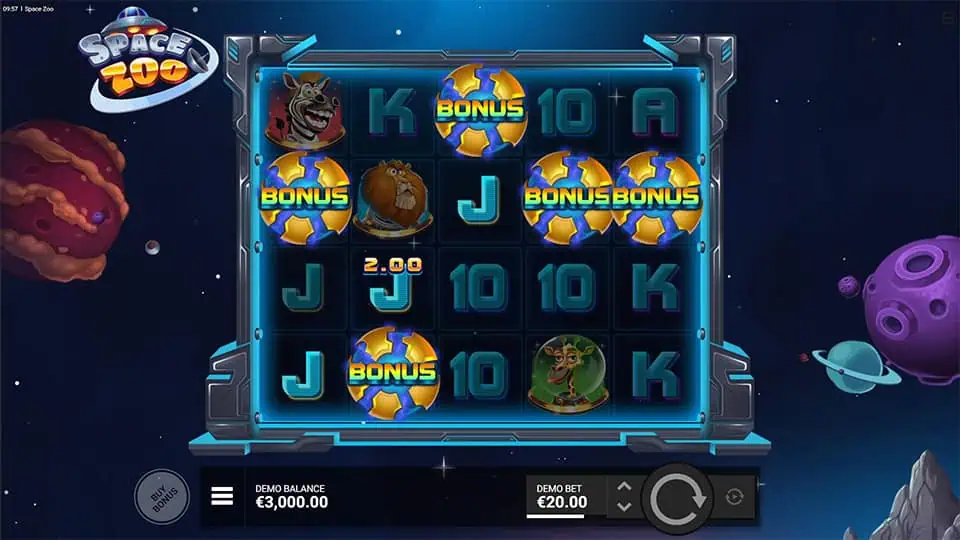 Space Zoo slot free spins