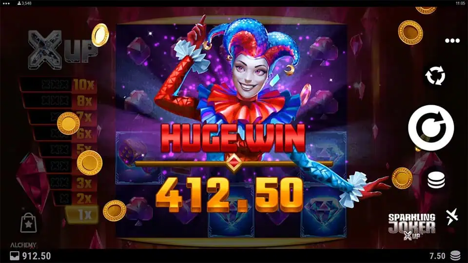 Sparkling Joker X UP slot big win