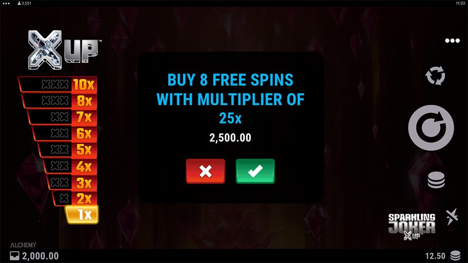 Sparkling Joker X UP slot bonus buy