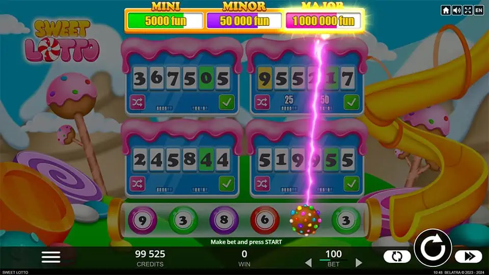 Sweet Lotto slot feature chocolate ball