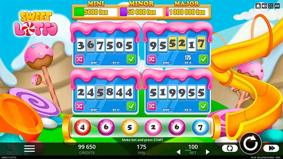 Sweet Lotto slot features lotto