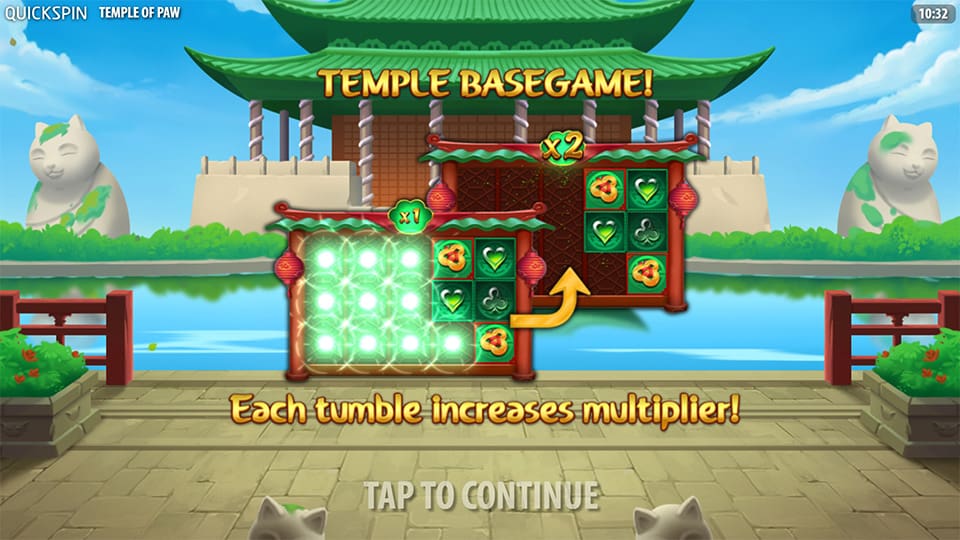 Temple of Paw slot features