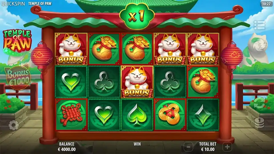 Temple of Paw slot free spins
