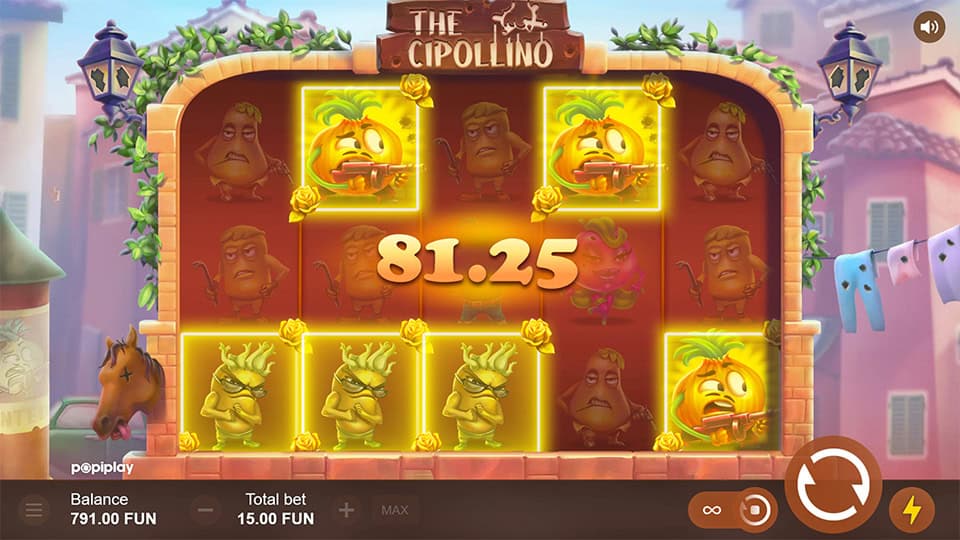 The Cipollino slot free spins