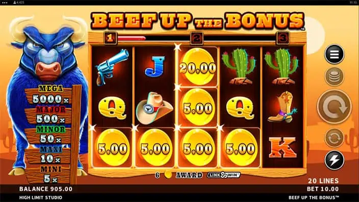 Beef Up the Bonus slot link and win feature