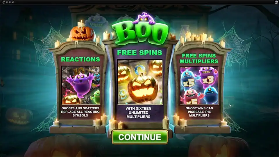 Boo slot features