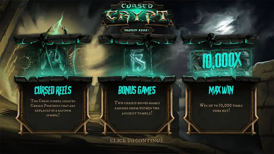 Cursed Crypt slot features