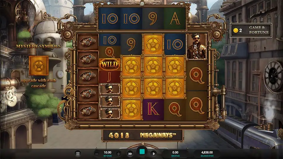 Gears of Eternia Megaways Dream Drop slot feature mystery symbols