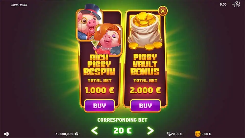 Gold Pigger slot bonus buy