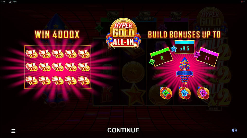 Hyper Gold All In slot features