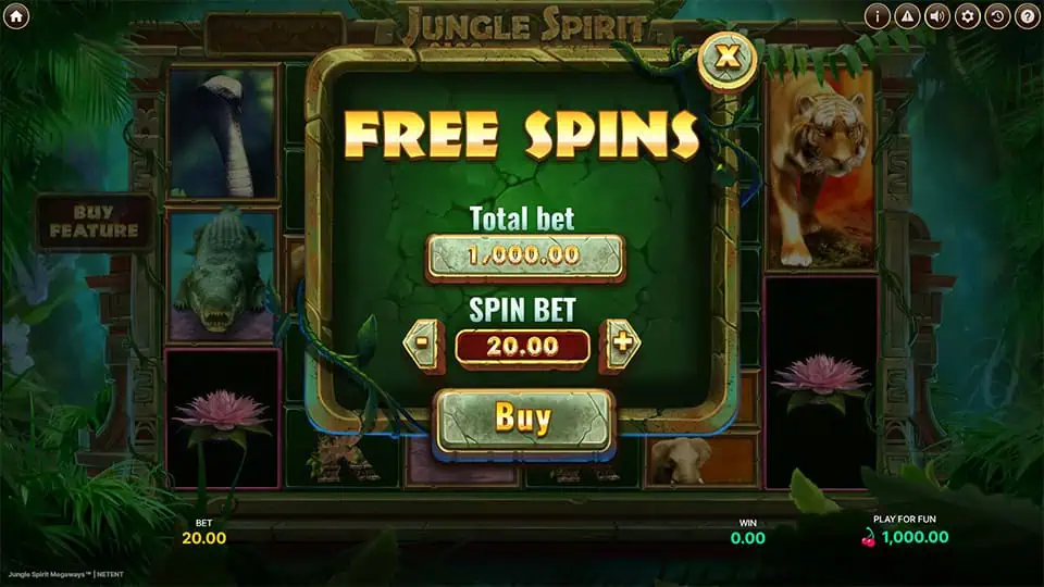 Jungle Spirit Megaways slot bonus buy