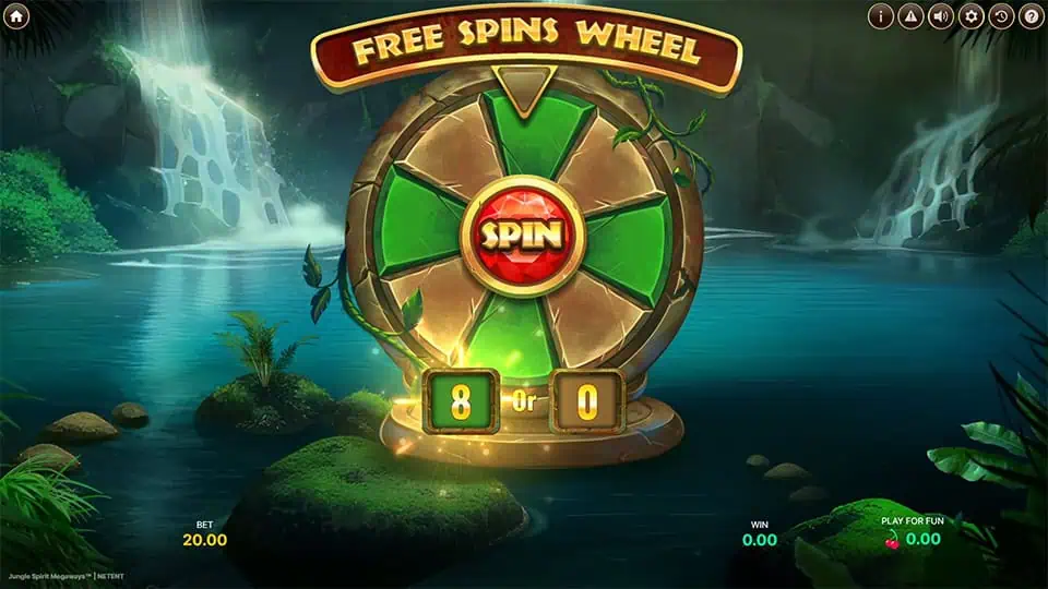 Jungle Spirit Megaways slot feature free spins wheel