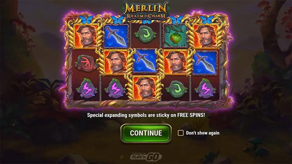 Merlin Realm of Charm slot features