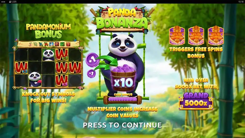 Panda Bonanza slot features