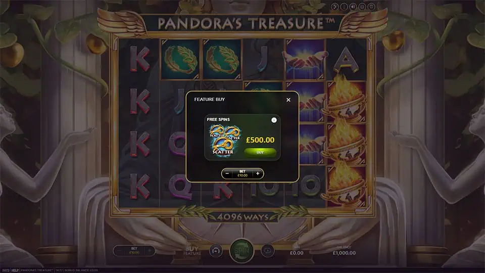 Pandoras Treasure slot bonus buy