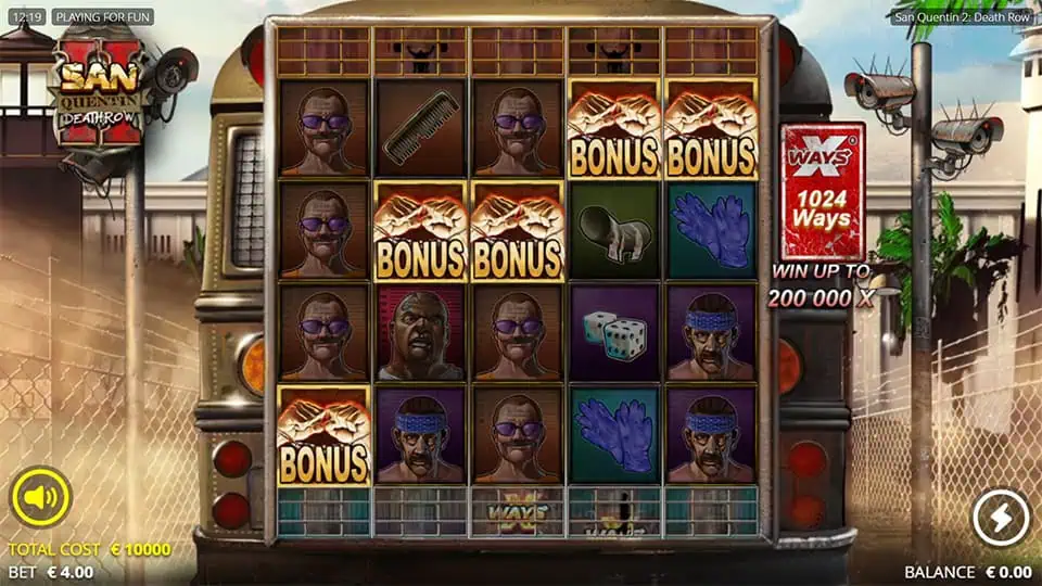 San Quentin 2 Death Row slot free spins