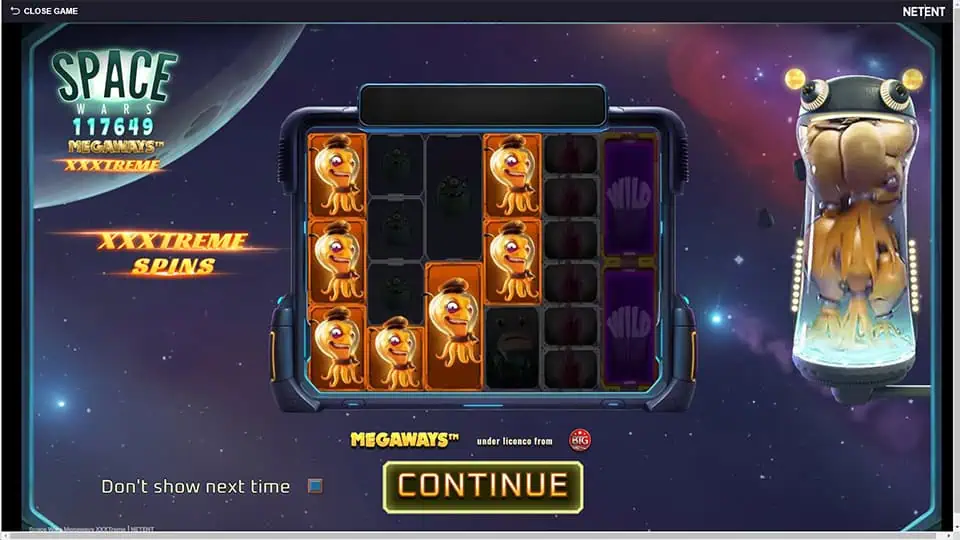 Space Wars XXXtreme Megaways slot features