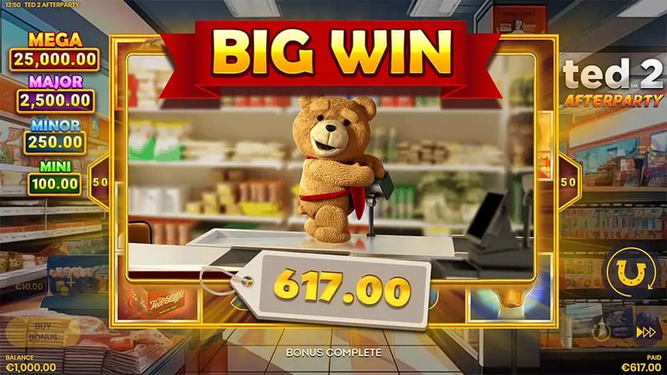 Ted 2 Afterparty slot big win