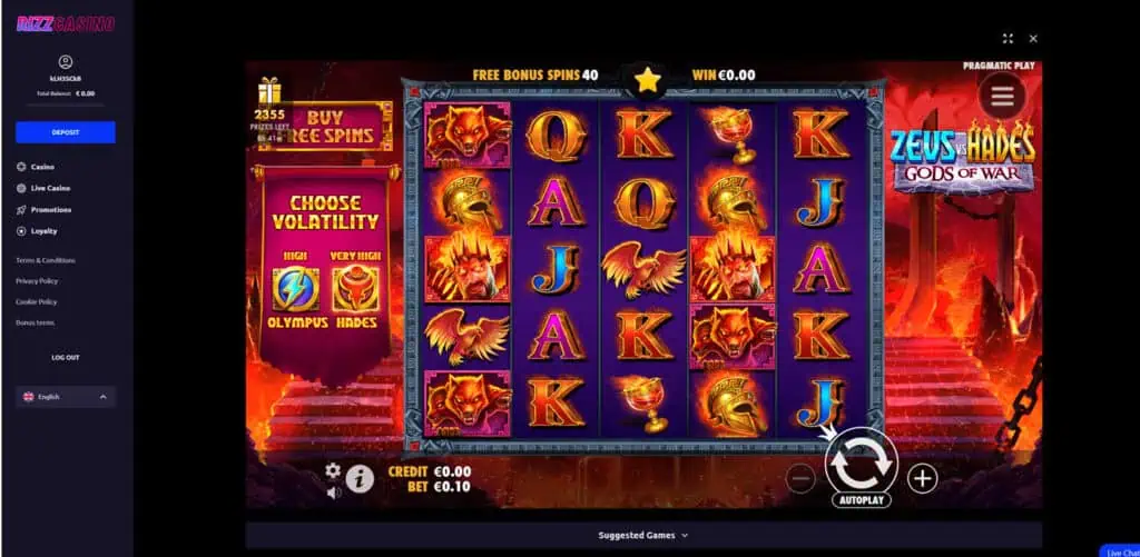 How to get 40 no deposit free spins zeus vs hades step 4
