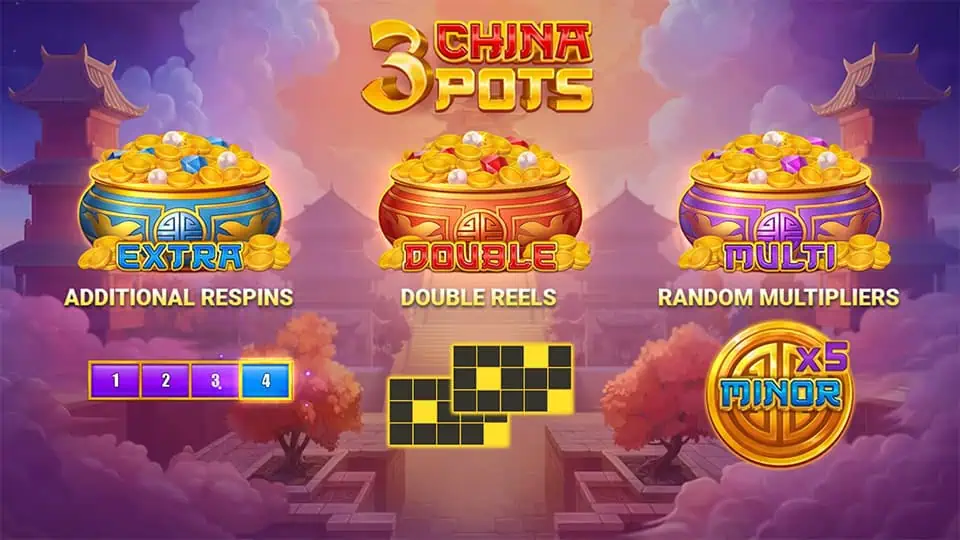 3 China Pots slot features