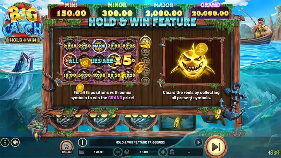 A Big Catch Hold Win slot free spins