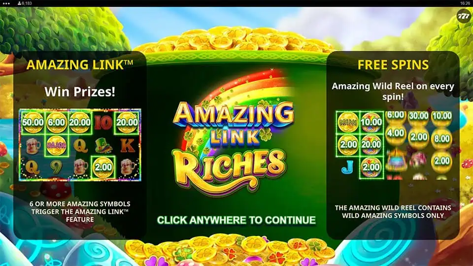 Amazing Link Riches slot features