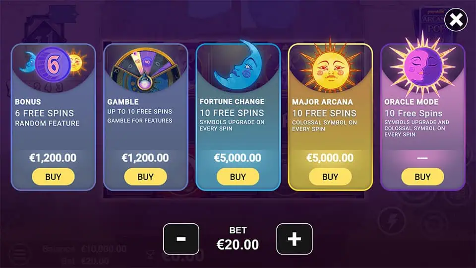 ArcanaPop slot bonus buy