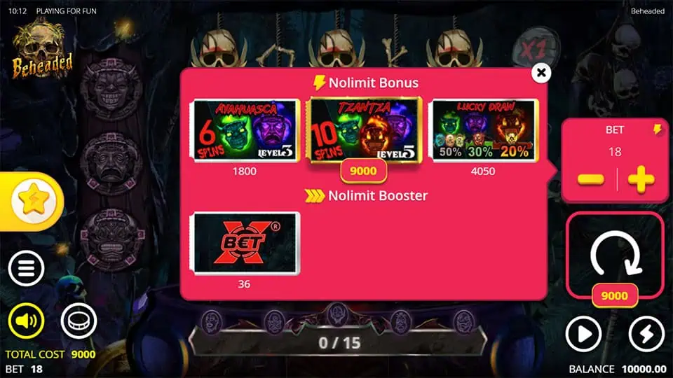Beheaded slot bonus buy