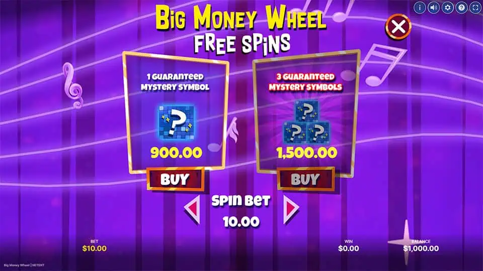 Big Money Wheel slot bonus buy