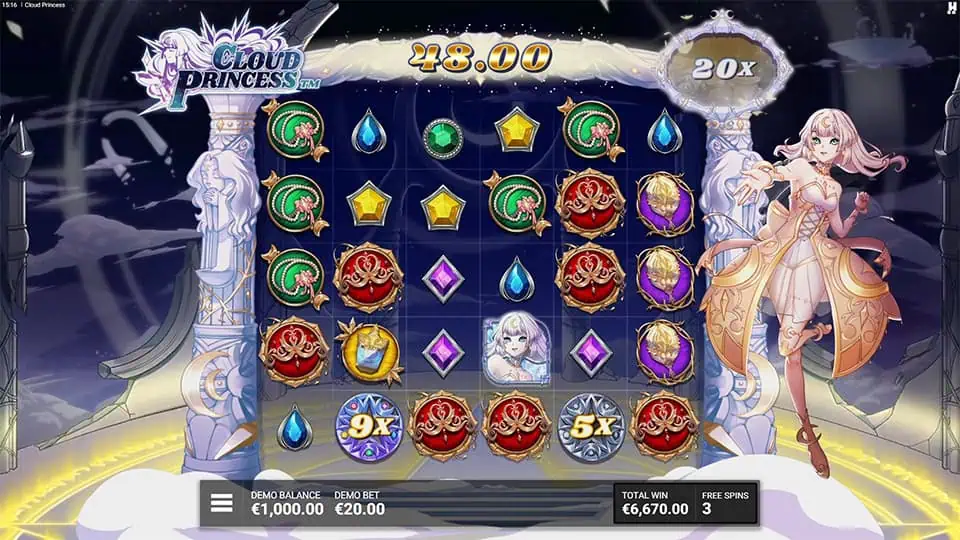 Cloud Princess slot feature multiplier