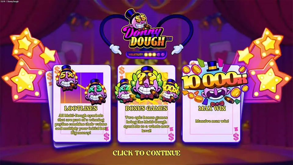 Donny Dough slot features