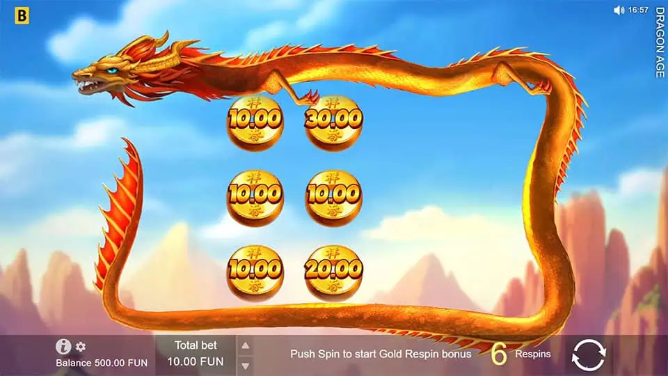 Dragon Age Hold Win slot feature gold respin