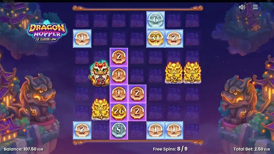 Dragon Hopper slot feature wild multiplier