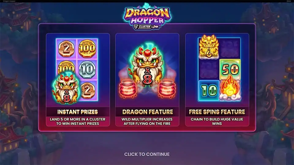 Dragon Hopper slot features