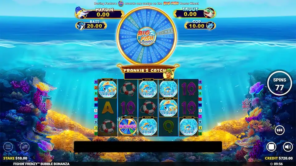 Fishin Frenzy Bubble Bonanza slot free spins