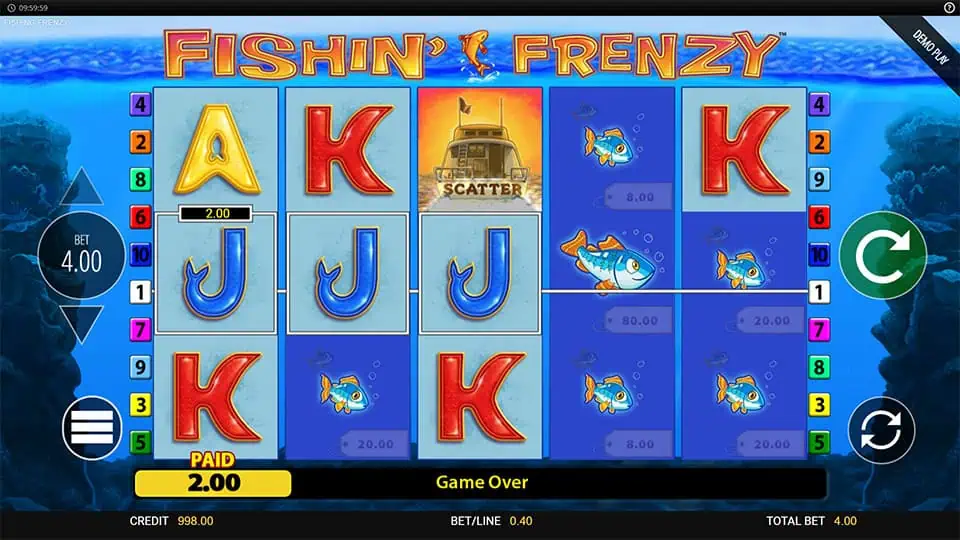 Fishin Frenzy slot feature money symbol
