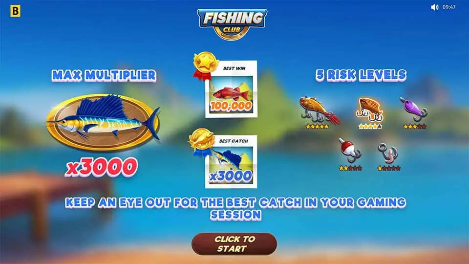 Fishing Club slot features