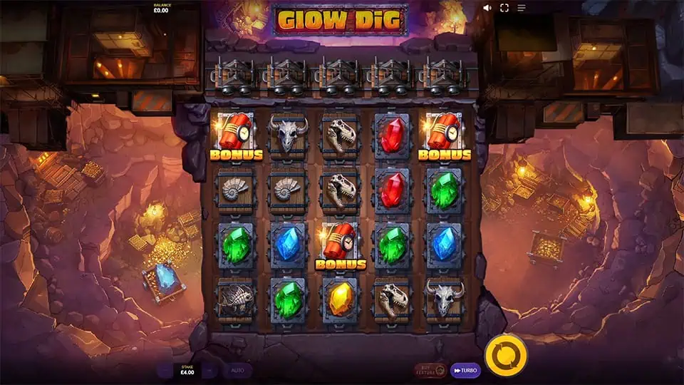 Glow Dig slot free spins