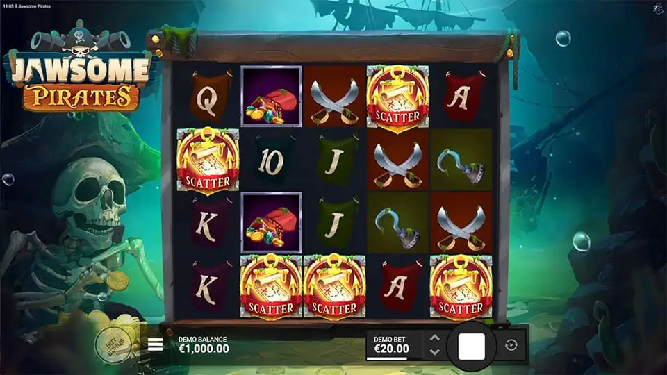 Jawsome Pirates slot free spins