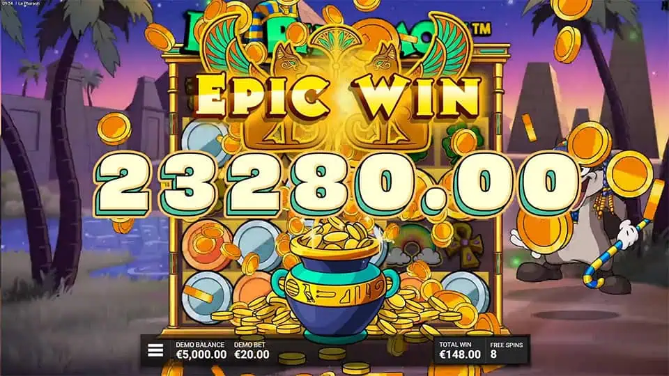 Le Pharaoh slot big win