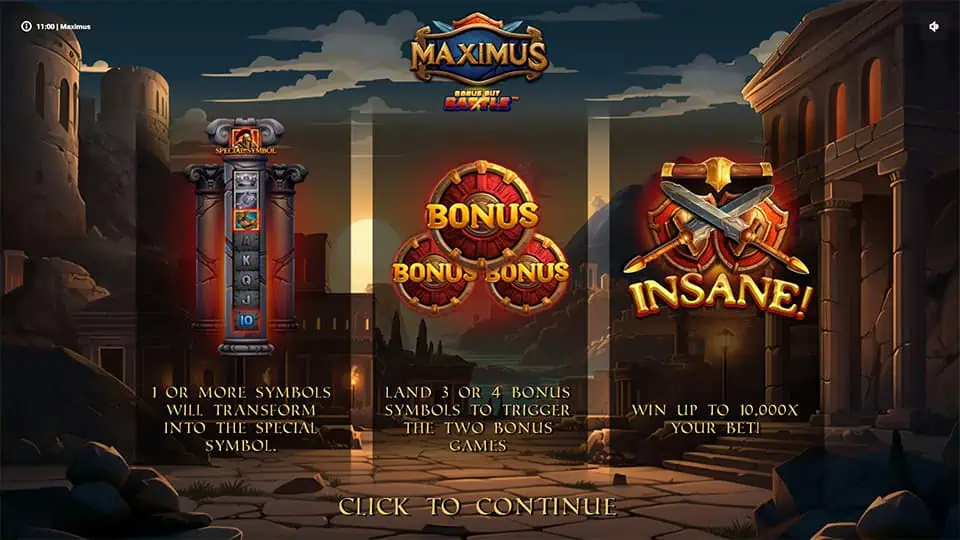 Maximus slot features