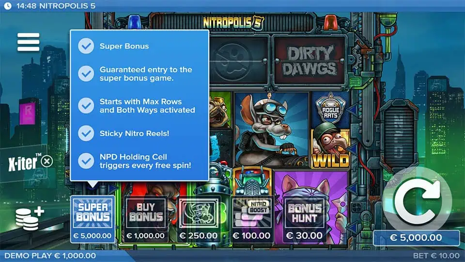 Nitropolis 5 slot bonus buy