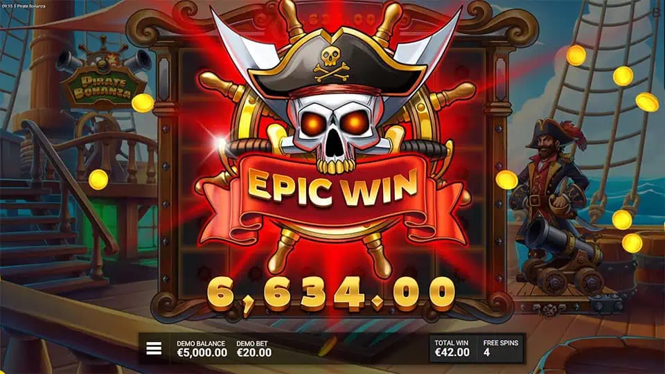 Pirate Bonanza slot big win
