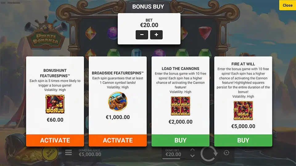 Pirate Bonanza slot bonus buy